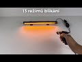 Gumové výstražné LED svetlo 12V / 24V - 36x LED oranžové (340x25x22mm) - Video Youtube