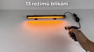 Gumové výstražné LED svetlo vonkajšie, oranžové, 12/24V, 340mm