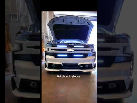 Dynamic glowing badge effect suitable for Chevrolet,but no App RGB #chevy #chevrolet #silverado