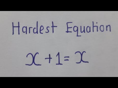 How to solve the most hardest equation in the world || x+1=x