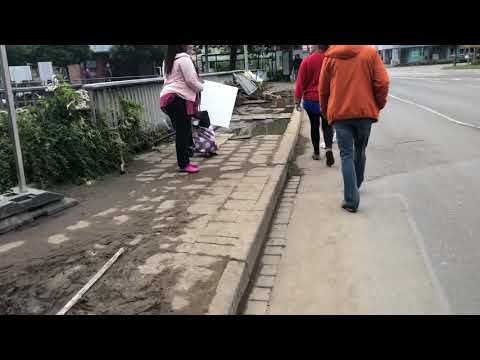 Die Inde aus Eschweiler - Nach dem Hochwasser Überschwemmung