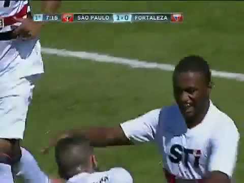 Gol de Adelino - São Paulo 2 x 0 Fortaleza - Copa São Paulo de Futebol Júnior 2013