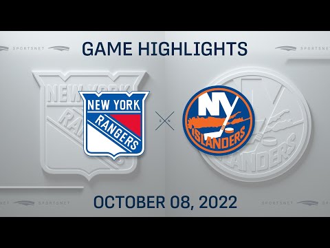 NHL Preseason Highlights | Rangers vs. Islanders - October 8, 2022