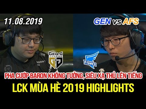 [LCK 2019] GEN vs AFS Game 1 Highlights | Cướp Baron không tưởng, siêu xạ thủ Ruler cất tiếng gáy