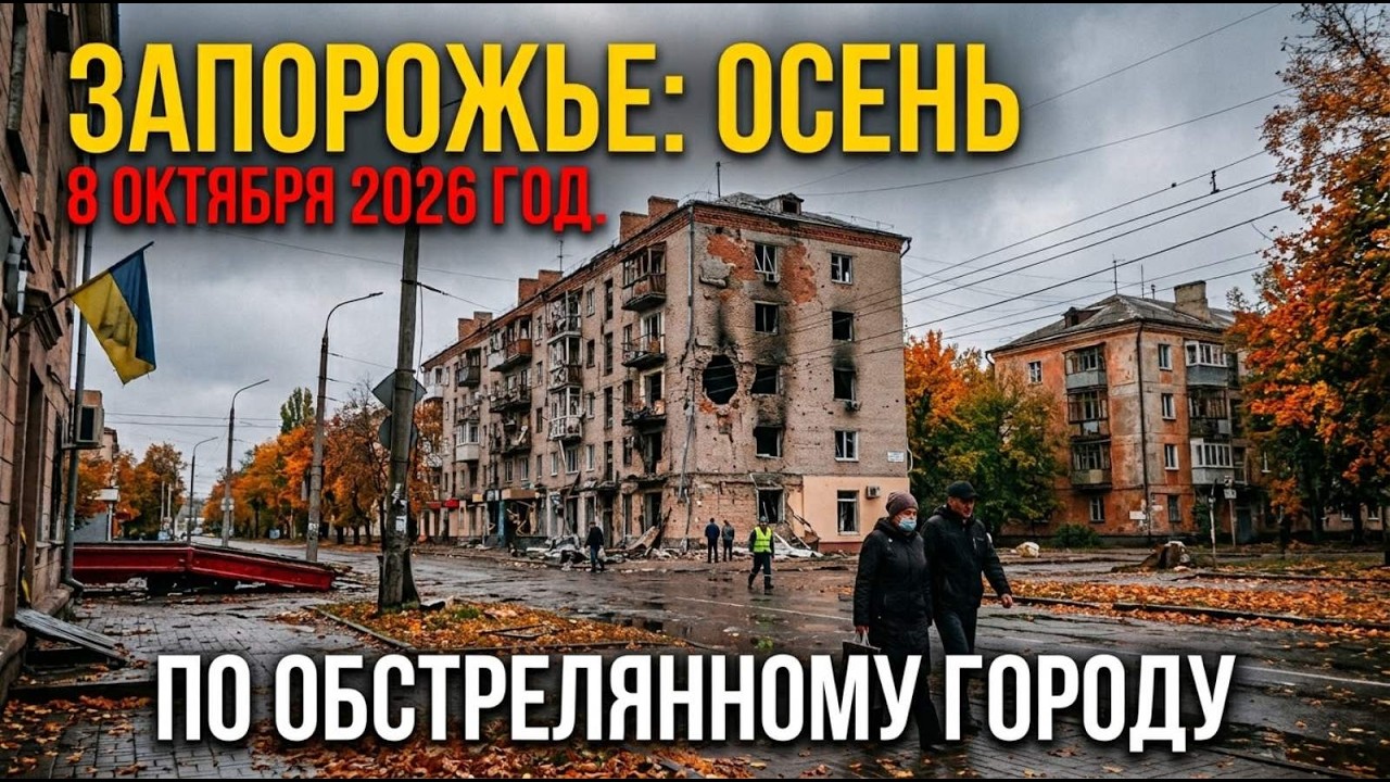 Запорожье ПО ОБСТРЕЛЯНОМУ ГОРОДУ !!! КАК ЕСТЬ 08.10.2026