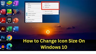 How to change icon size on windows 10 | change font icon size