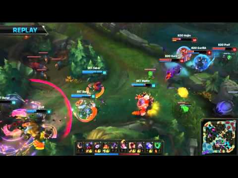 SKT vs Koo Game 3 Teamfight at Dragon GO KOO!