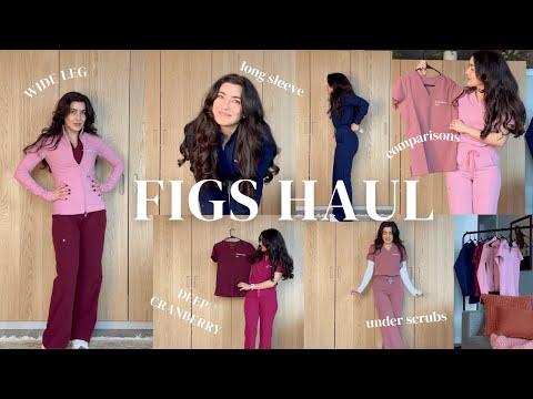 FIGS SCRUBS HAUL & Review // Isabel Wide Leg Pants, Rafaela Longsleeve, Kade Cargo... and more