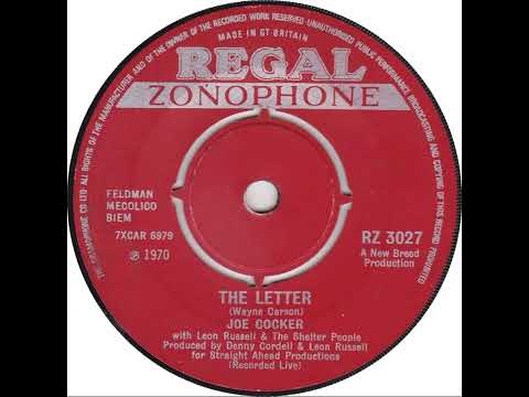 UK New Entry 1970 (129) Joe Cocker with Leon Russell & The Shelter People - The Letter