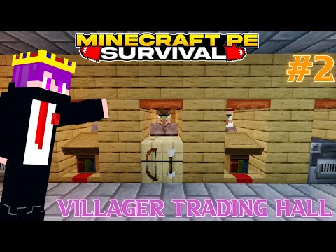 I made expendable villager trading hall || Minecraft survival series || Minecraft pe 🔥