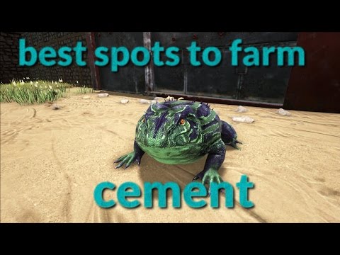 Ark Survival Evolved CenterTips #5: Cementpaste farming with frog|best way & spots