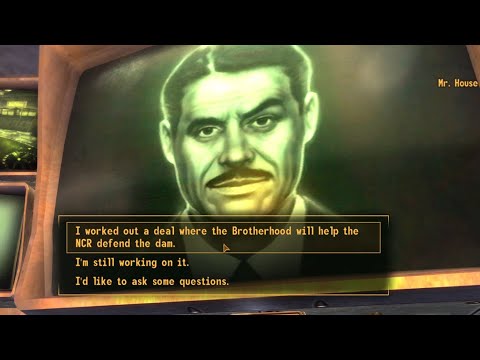 Mr. House's Funny Reaction to The NCR Brotherhood Alliance - Cut Content
