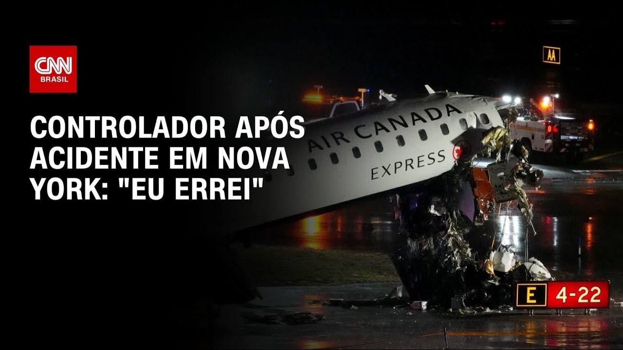 “Eu errei”, diz controlador de tráfego aéreo após acidente em Nova York | CNN 360°