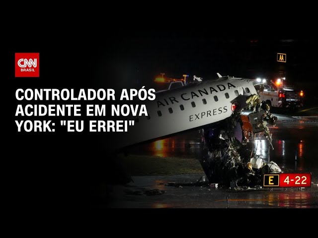 “Eu errei”, diz controlador de tráfego aéreo após acidente em Nova York | CNN 360°