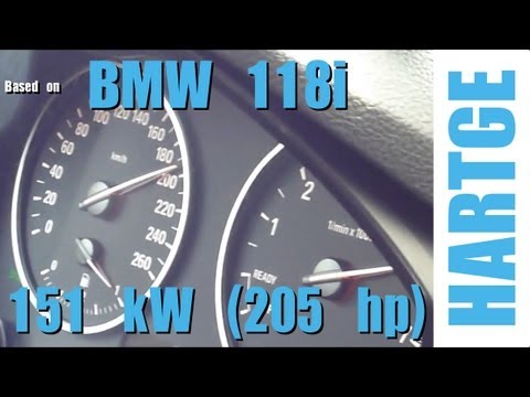 BMW 118i F20 Test Drive with HARTGE Engine Upgrade 80 - 180 km/h