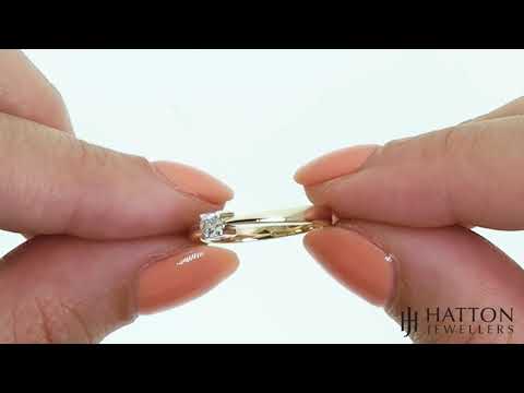 9ct Yellow Gold 0.15ct Diamond Engagement Ring