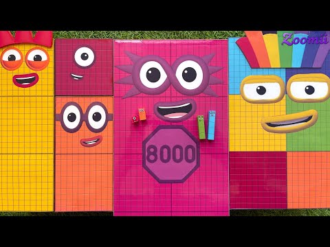 Looking for Numberblocks Puzzle Tetris NEW 8000 Space ASMR   Numberblocks Satisfying Video #115