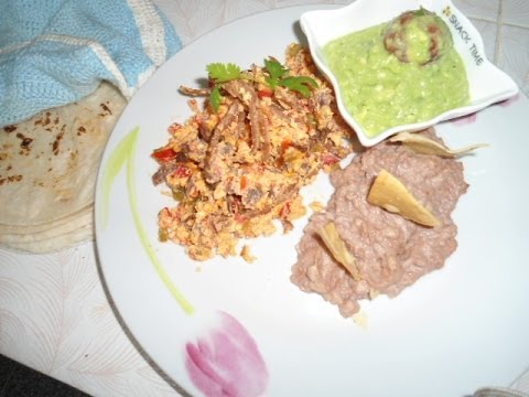 Receta de Machaca con huevo-Comida norteña-comiendoricoyfacil