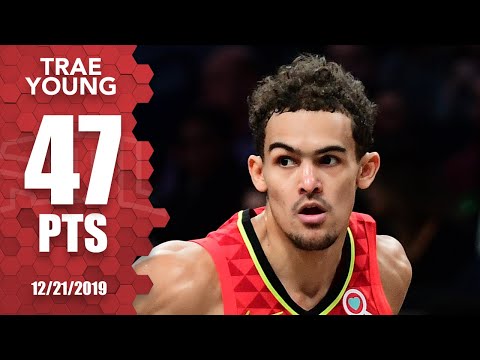 コービー・ブライアントの前にトレイ・ヤングがネッツに47を投下｜2019-20年NBAハイライト (Trae Young drops 47 on Nets in front of Kobe Bryant | 2019-20 NBA Highlights)