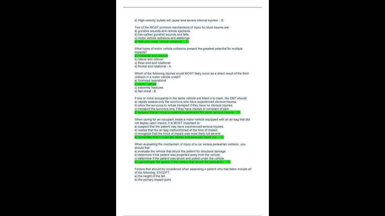 emt b final exam test bank answered 2022 pdf