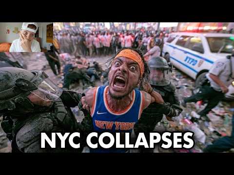 “WE BLAME TRUMP”… Knicks LOSE NBA Finals as Fans DESTROY TIMES SQUARE