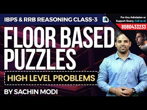 Floor Based Puzzles | Reasoning  by Sachin Modi | High Level Problems for RRB & IBPS Exams