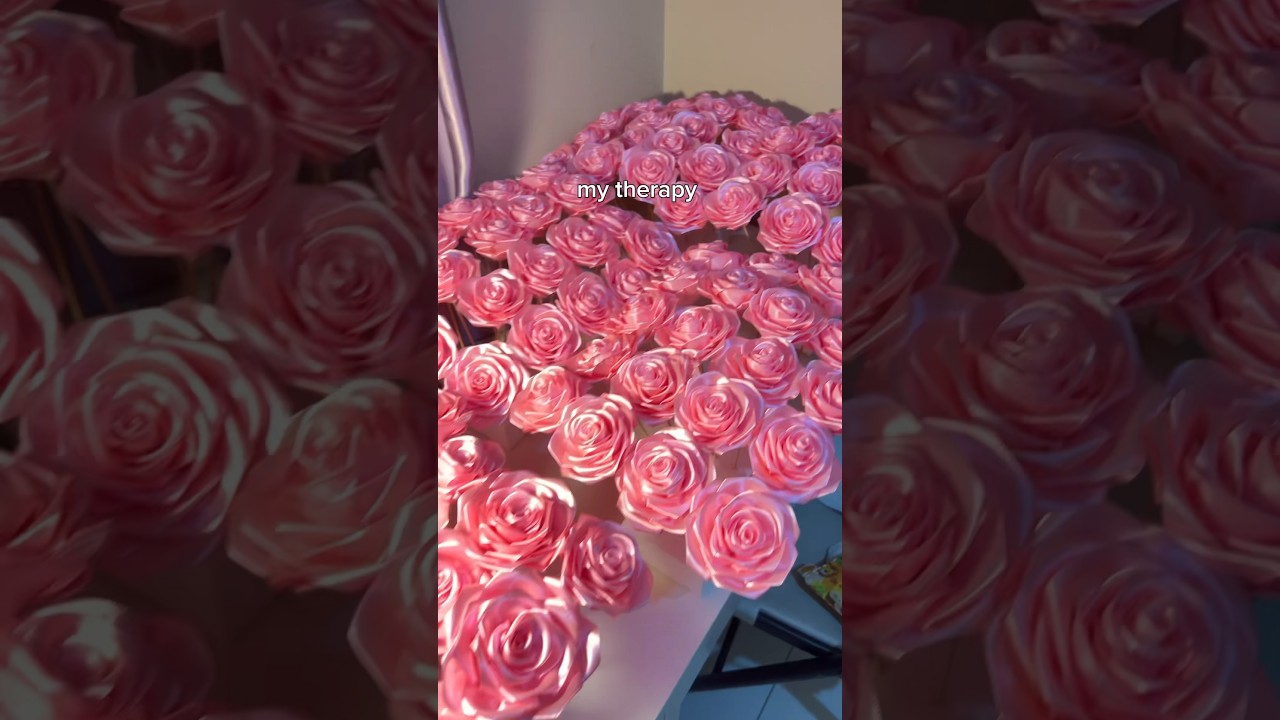 100 Satin Rose Bouquet💐 #bouquet #satinrose #flowerbouquet