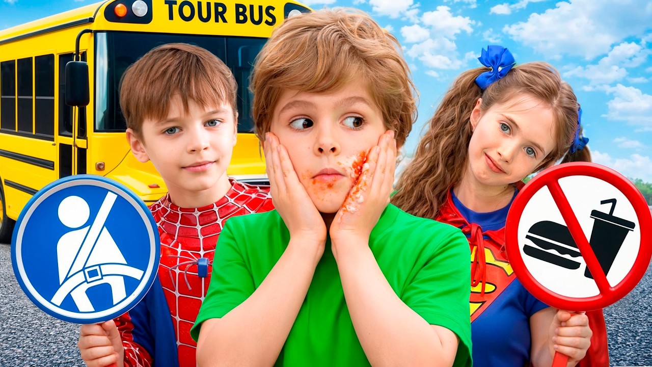 Superhero Bus and Airplane Challenge for Kids