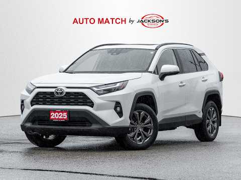 2025 Toyota RAV4 Hybrid XLE AWD in White for sale at Jackson's Toyota in Barrie, ON