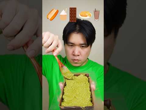 EAT ANYTHING WITH KNAFEH PISTACHIO ACCORDING EMOJI #asmr #mukbang