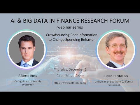 ABFR Webinar with Alberto Rossi and David Hirshleifer