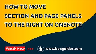 How to Move OneNote Section and Page Panels to the Right on New OneNote
