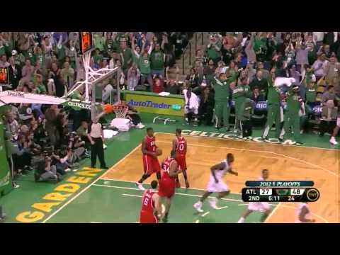 Paul Pierce Rajon Rondo combined 44 points vs Atlanta Hawks full highlights NBA Playoffs 2012.05.06