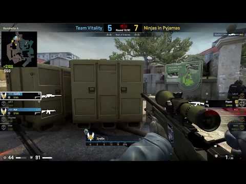 CS:GO POV Demo Vitality ZywOo (32/17) vs NiP (de_overpass)