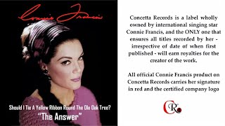 Connie Francis - The Answer [Should I Tie a Yellow Ribbon Round The Ole Oak Tree]