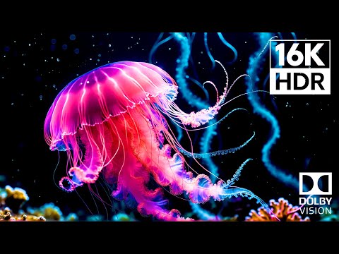 🐠 16K HDR Dolby Vision | Ocean Dreams – Stunning Jellyfish & Underwater Beauty