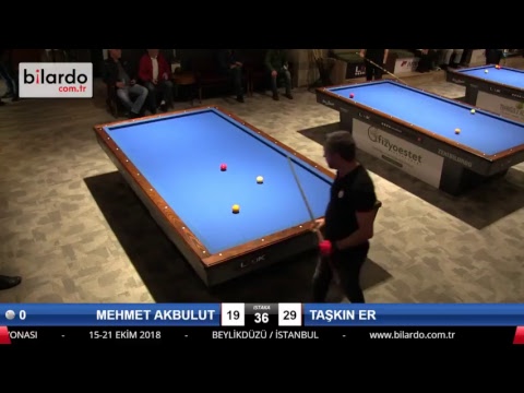 MEHMET AKBULUT & TAŞKIN ER Bilardo Maçı - LOOK BİLARDO ÖZEL 3 BANT TÜRKİYE ŞAMPİYONASI -2.TUR