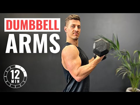 12 Min DUMBBELL ARM WORKOUT | Bicep Tricep Supersets