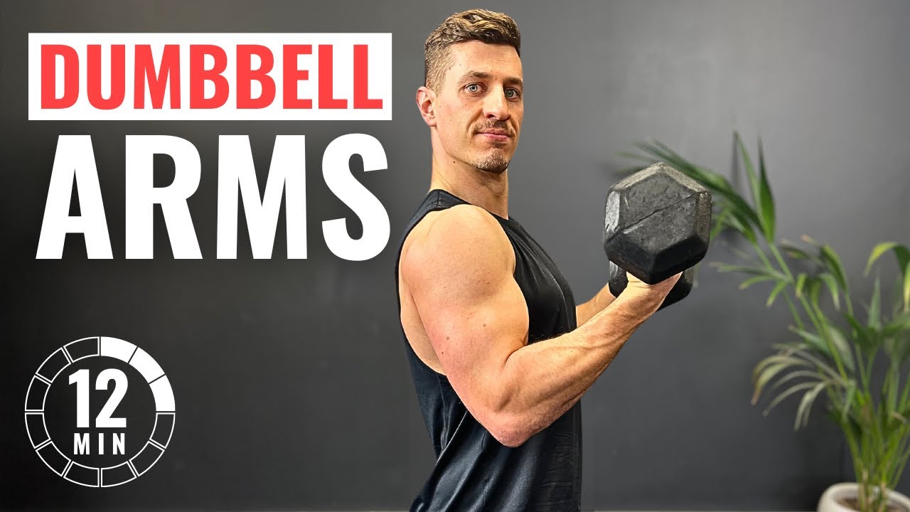 12 Min DUMBBELL ARM WORKOUT | Bicep Tricep Supersets