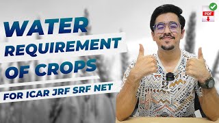 Crop Water Requirement - Irrigation water management #agriculture #irrigation #icarjrf #agronomy
