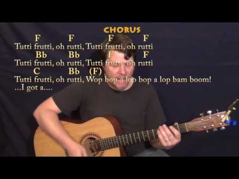 Tutti Frutti (Little Richard) Guitar Cover Lesson in F with Chords/Lyrics