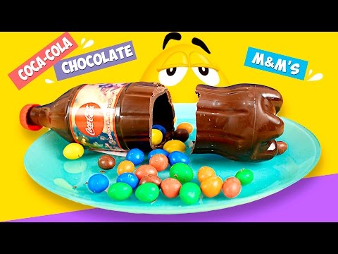 DIY - CHOCOLATE COCA COLA BOTTLE WITH M&MS!
