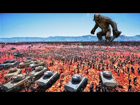 HUMANITY ARMY vs 7,000,000 ZOMBIES & GIANTS - Ultimate Epic Battle Simulator 2