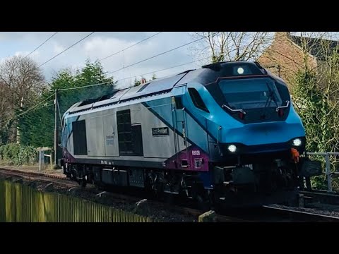 TPE Class 68028 ‘Lord President’ Passes Aycliffe from Leeds to Tyne Yard + Return | 15/03/21