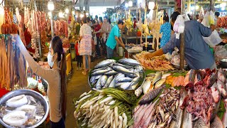 Raw Meat, River Fishes, Stingray, Horse Mackerel, Snacks, &amp; More - Pipup Thmei ChamkarDoung Market