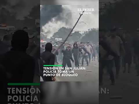 Tensión en San Julián: Policía toma un punto de bloqueo