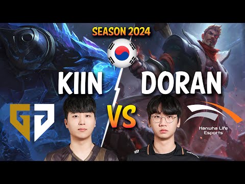 GEN Kiin vs HLE Doran - Kiin REK'SAI vs Doran JAYCE Top - Patch 14.6 KR Ranked CHALLENGER | lolrec