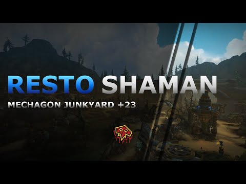 8.3 Resto Shaman M+ VERSATILITY Build | Mechagon: Junkyard +23 (BfA Season 4)