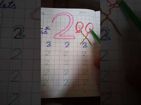 Number of 1and 2 with curved , sleeping line✍️🙂