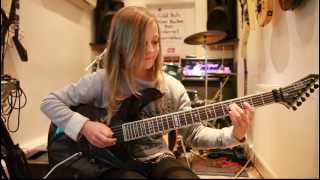 10 year old guitarist Zoe Thomson plays Canon, Rock version by Johann Pachelbel